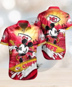 Cool Disney Mickey Mouse Kansas City Chiefs NFL Hawaiian Shirt For Summer