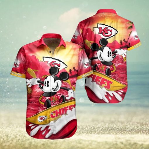 Cool Disney Mickey Mouse Kansas City Chiefs NFL Hawaiian Shirt For Summer