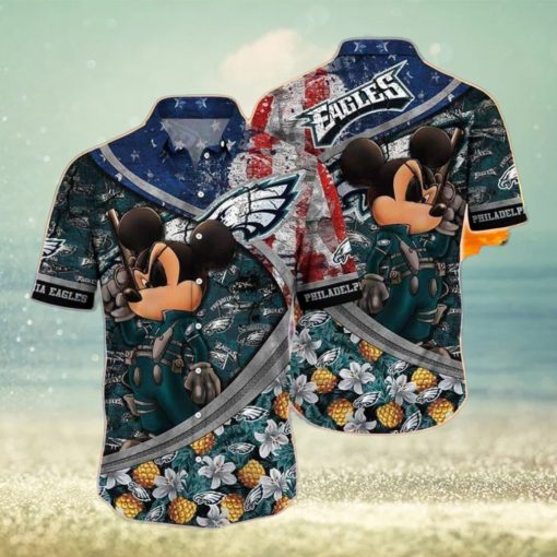 Cool Disney Mickey Mouse Philadelphia Eagles NFL Disney Hawaiian Shirt