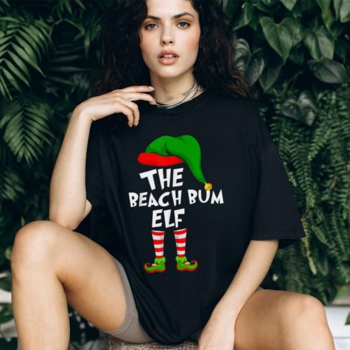 Cool Funny Matching Family Christmas Beach Bum Elf T Shirts