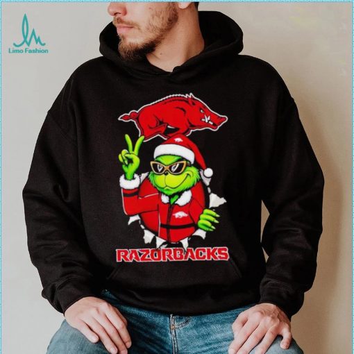 Cool Grinch Arkansas Razorbacks Christmas shirt
