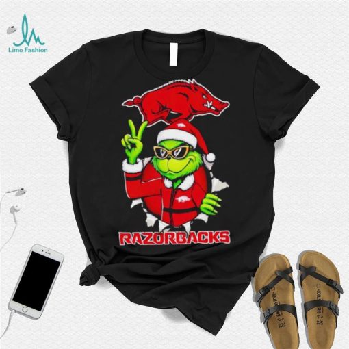 Cool Grinch Arkansas Razorbacks Christmas shirt