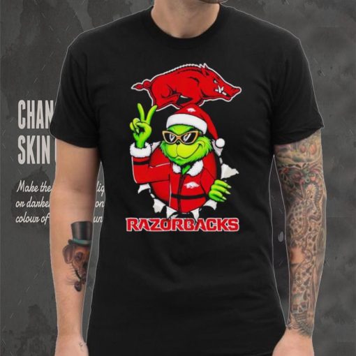 Cool Grinch Arkansas Razorbacks Christmas shirt