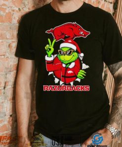Cool Grinch Arkansas Razorbacks Christmas shirt