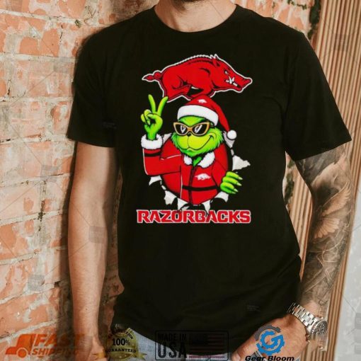 Cool Grinch Arkansas Razorbacks Christmas shirt