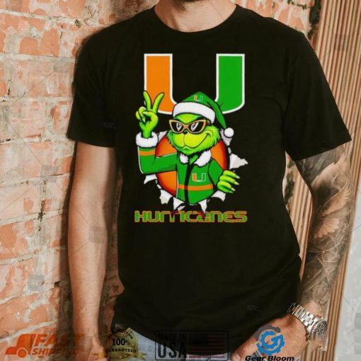 Cool Grinch Miami Hurricanes Christmas shirt