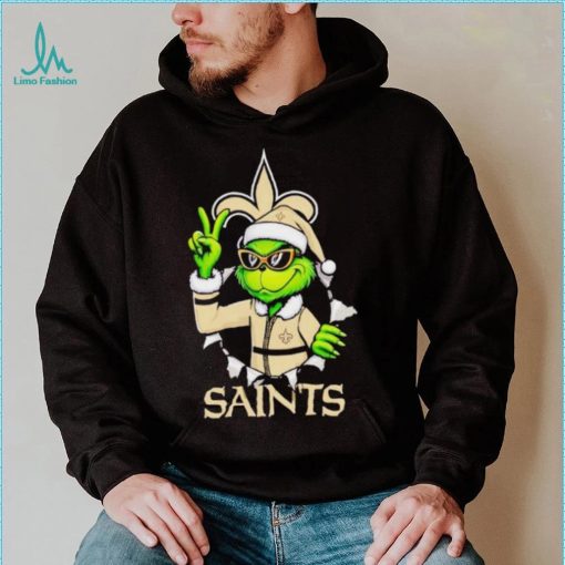 Cool Grinch New Orleans Saints Christmas shirt