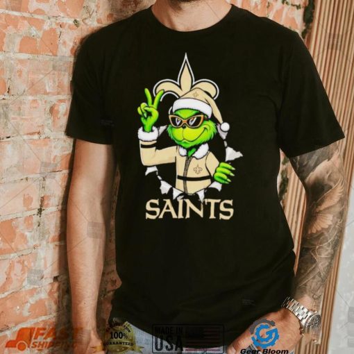 Cool Grinch New Orleans Saints Christmas shirt