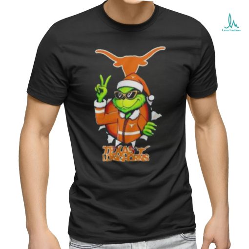 Cool Grinch Texas Longhorns Christmas Ncaa Football Shirt