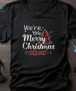 Cool Merry Christmas Squad Red Buffalo Plaid Tree Santa Family T Shirts