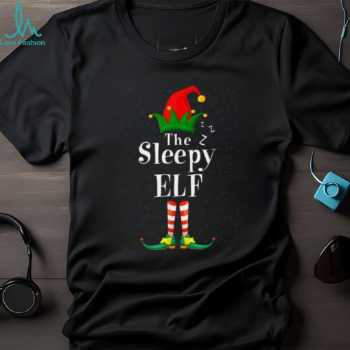 Cool The Sleepy Elf Pyjama Christmas Family Matching Group Elf T Shirts