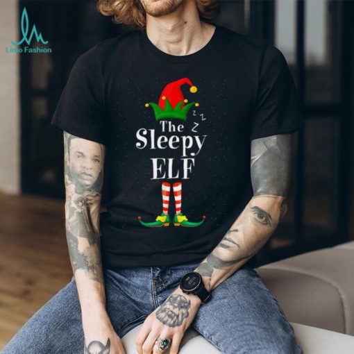 Cool The Sleepy Elf Pyjama Christmas Family Matching Group Elf T Shirts