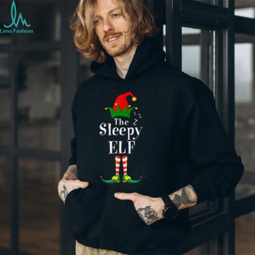 Cool The Sleepy Elf Pyjama Christmas Family Matching Group Elf T Shirts