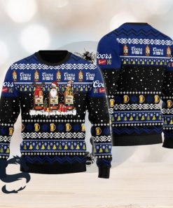 Coors Banquet Santa Reindeer Snowflake Christmas Sweater, Christmas Gift Apparel, Merry Ugly Christmas Sweater