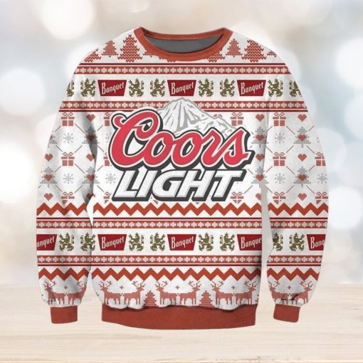 Coors Light Beer 3D Print Ugly Christmas Sweater