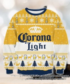 Corona Light Beer Ugly Christmas Wool Knitted Sweater