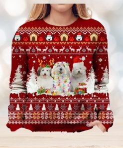 Coton De Tulear Ugly Christmas Holiday Sweater
