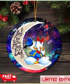 Couple Cute Duck Couple Love You To The Moon Galaxy Perfect Gift For Holiday Ornament