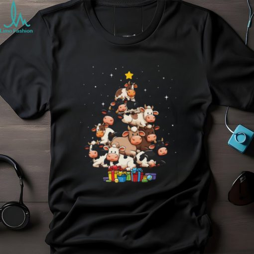 Cow Christmas Tree Classic T Shirt