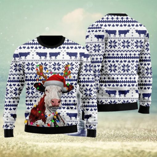 Cow Ugly Christmas Sweater Funny Christmas Cow Ugly Sweatshirt Farm Lover Gift Christmas Sweatshirt Christmas Gift