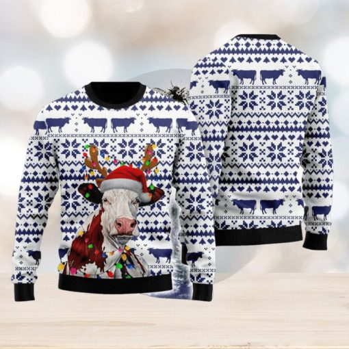 Cow Ugly Christmas Sweater Funny Christmas Cow Ugly Sweatshirt Farm Lover Gift Christmas Sweatshirt Christmas Gift