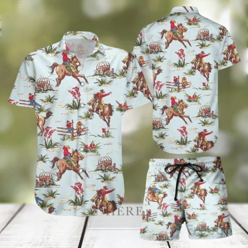 Cowboy Hawaiian Shirt & Short For Men And Women ACo