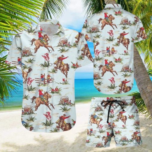 Cowboy Hawaiian Shirt & Short For Men And Women ACo