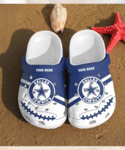 Cowboys Logo Pattern Custom Name Clogs