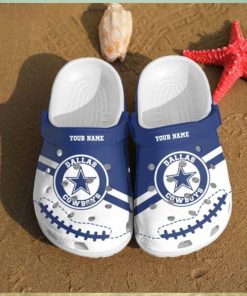 Cowboys Logo Pattern Custom Name Clogs