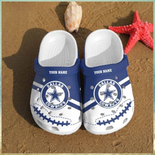 Cowboys Logo Pattern Custom Name Clogs