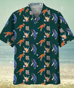 Cricket Blue Hawaiian Shirt