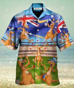 Cricket Kangaroo Play Cricket Funny We Love Cricket Hawaiian Shirt