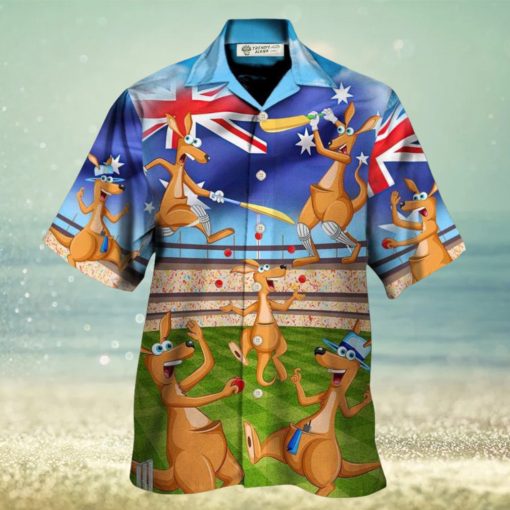 Cricket Kangaroo Play Cricket Funny We Love Cricket Hawaiian Shirt