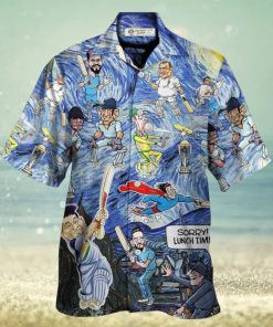 Cricket Sport Funny Play Amazing Starry Night Style Hawaiian Shirt