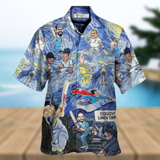 Cricket Sport Funny Play Amazing Starry Night Style Hawaiian Shirt