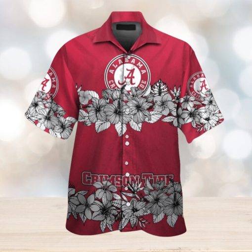 Crimson Tide Alabama Short Sleeve Hawaiian Tropical Shirt Unique Design