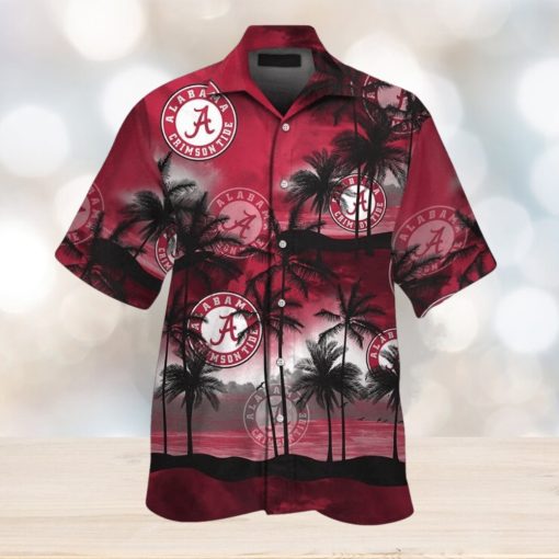 Crimson Tide Alabama Tropical Hawaiian Elegance Short Sleeve Shirt Design