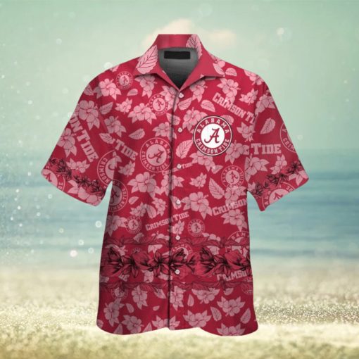 Crimson Tide Alabama Tropical Hawaiian Short Sleeve Shirt