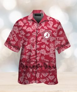 Crimson Tide Alabama Tropical Hawaiian Short Sleeve Shirt