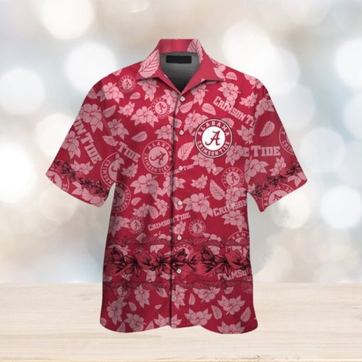 Crimson Tide Alabama Tropical Hawaiian Short Sleeve Shirt