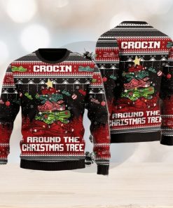 Crocin Around The Christmas Tree Funny Ugly Wool Sweater