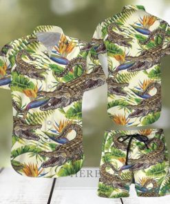 Crocodile Banana Palm Hawaiian Shirt & Short For Men And Women