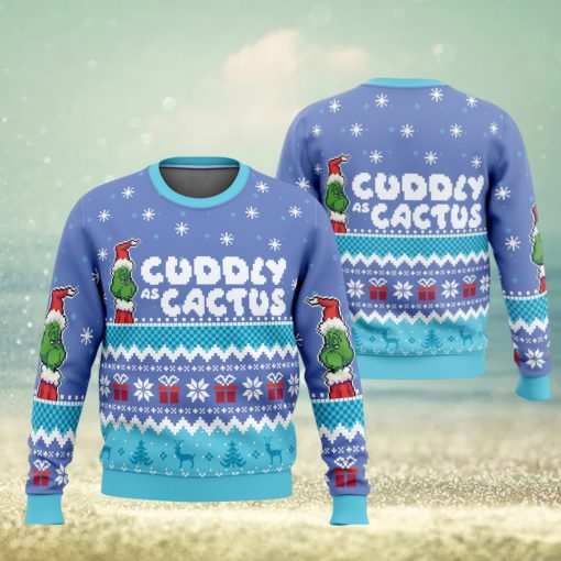 Cuddly as a Cactus Grinch Ugly Christmas Sweater