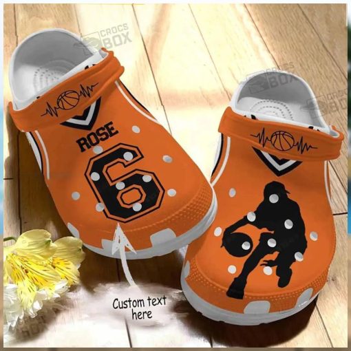 Custom Basketball Legends Orange Crocs