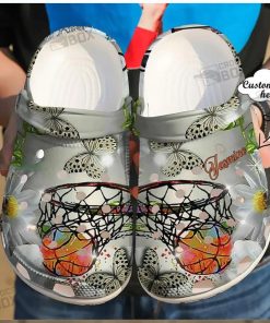 Custom Butterfly Basketball Crocs Clogs