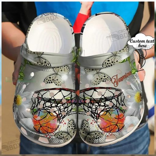 Custom Butterfly Basketball Crocs Clogs