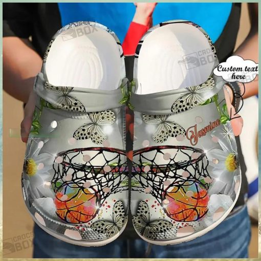 Custom Butterfly Basketball Crocs Clogs