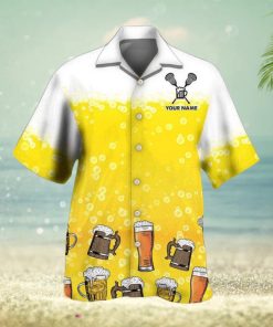 Custom I Like Beer And Lacrosse Hawaiian Shirt