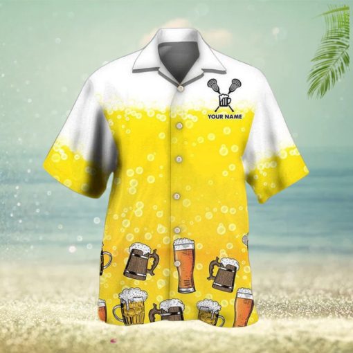 Custom I Like Beer And Lacrosse Hawaiian Shirt