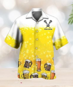 Custom I Like Beer And Lacrosse Hawaiian Shirt